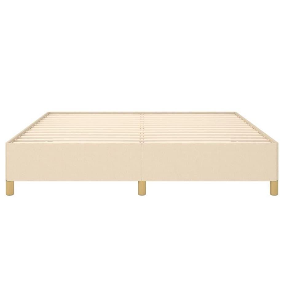 Cadre de lit Crème 160 x 200 cm Tissu