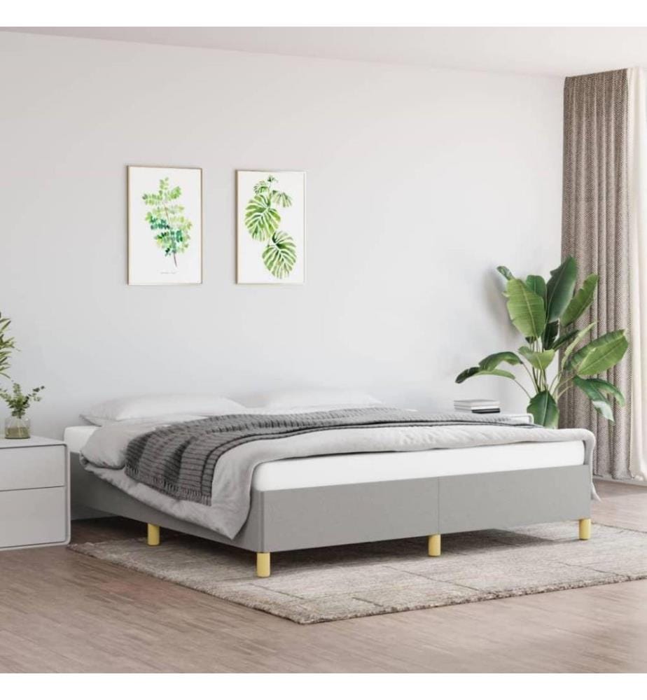 Boxspringbett Hellgrau 180x200 cm Stoff