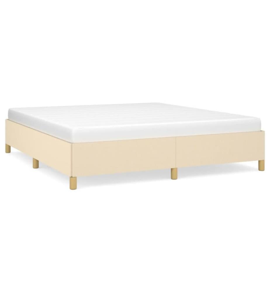 Boxspringbett Creme 180x200 cm Stoff