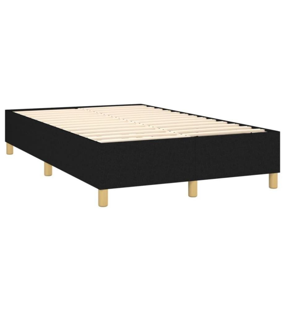 Boxspringbett mit Matratze Schwarz 120x200 cm Stoff