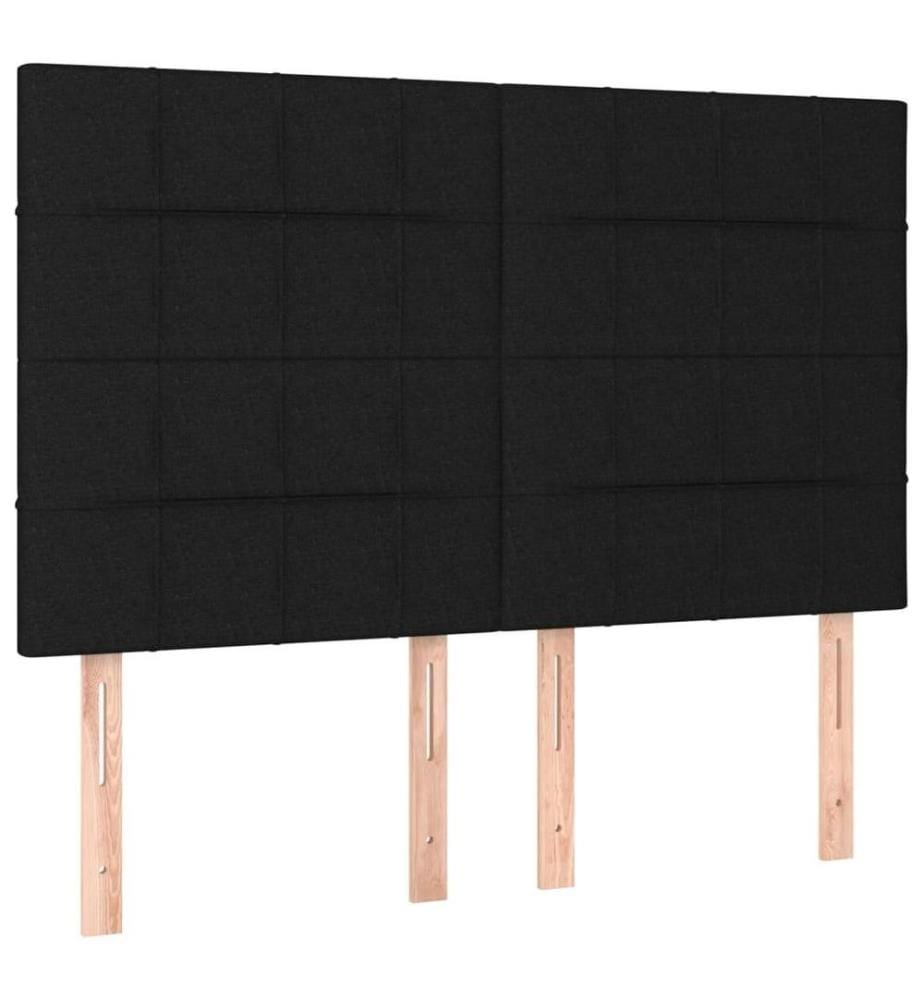 Boxspringbett mit Matratze Schwarz 140x190 cm Stoff