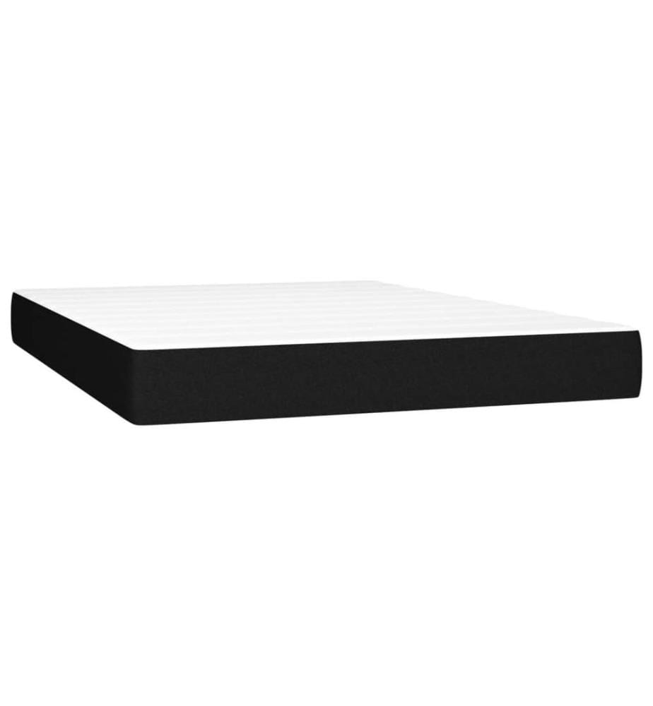 Boxspringbett mit Matratze Schwarz 140x190 cm Stoff