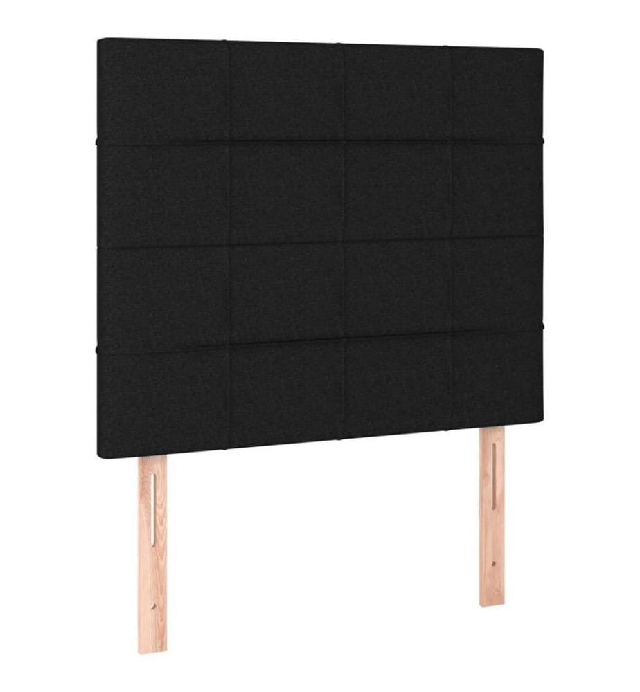 Boxspringbett mit Matratze Schwarz 120x200 cm Stoff