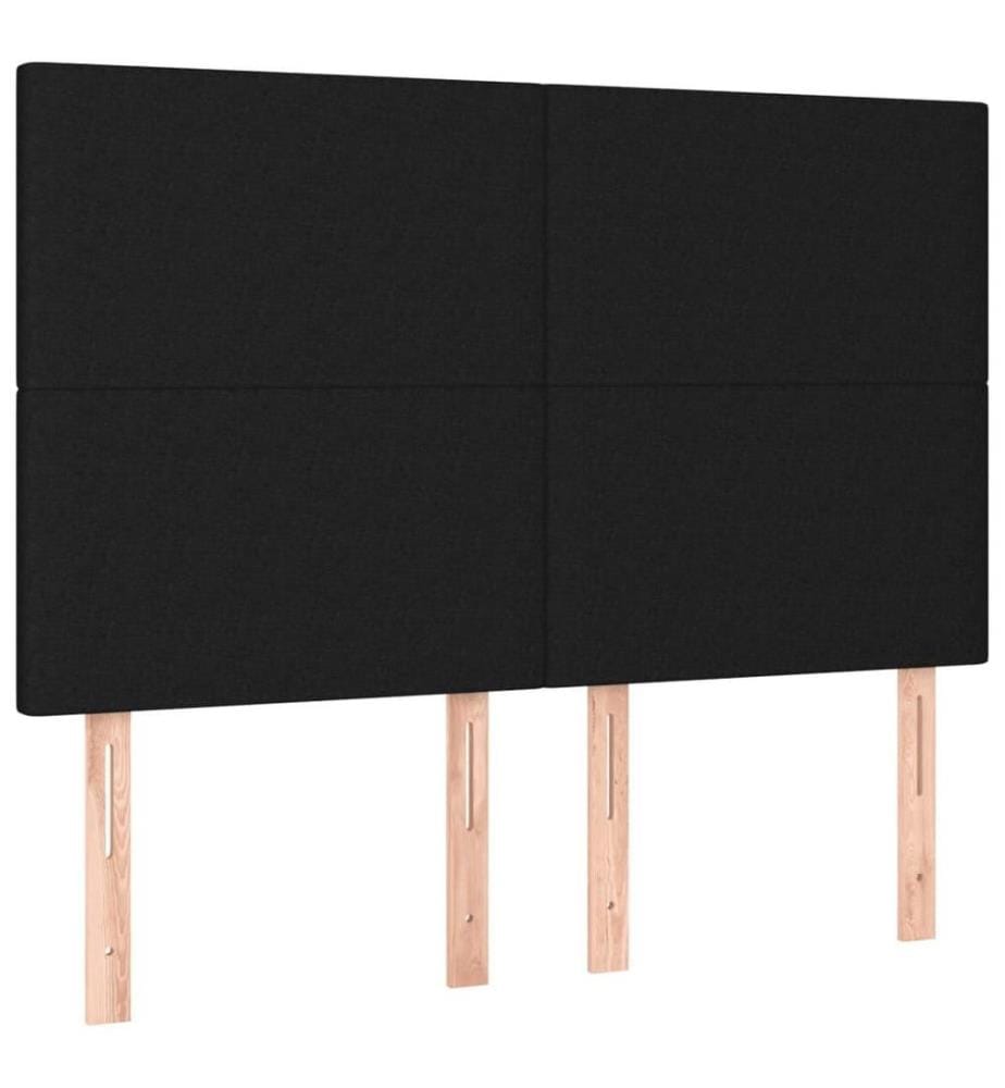 Boxspringbett mit Matratze Schwarz 140x190 cm Stoff