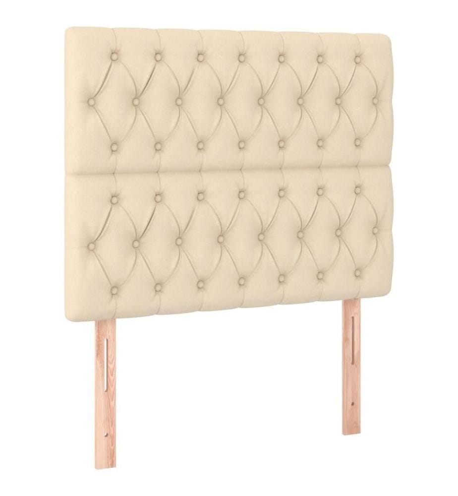 Boxspringbett mit Matratze Creme 120x200 cm Stoff