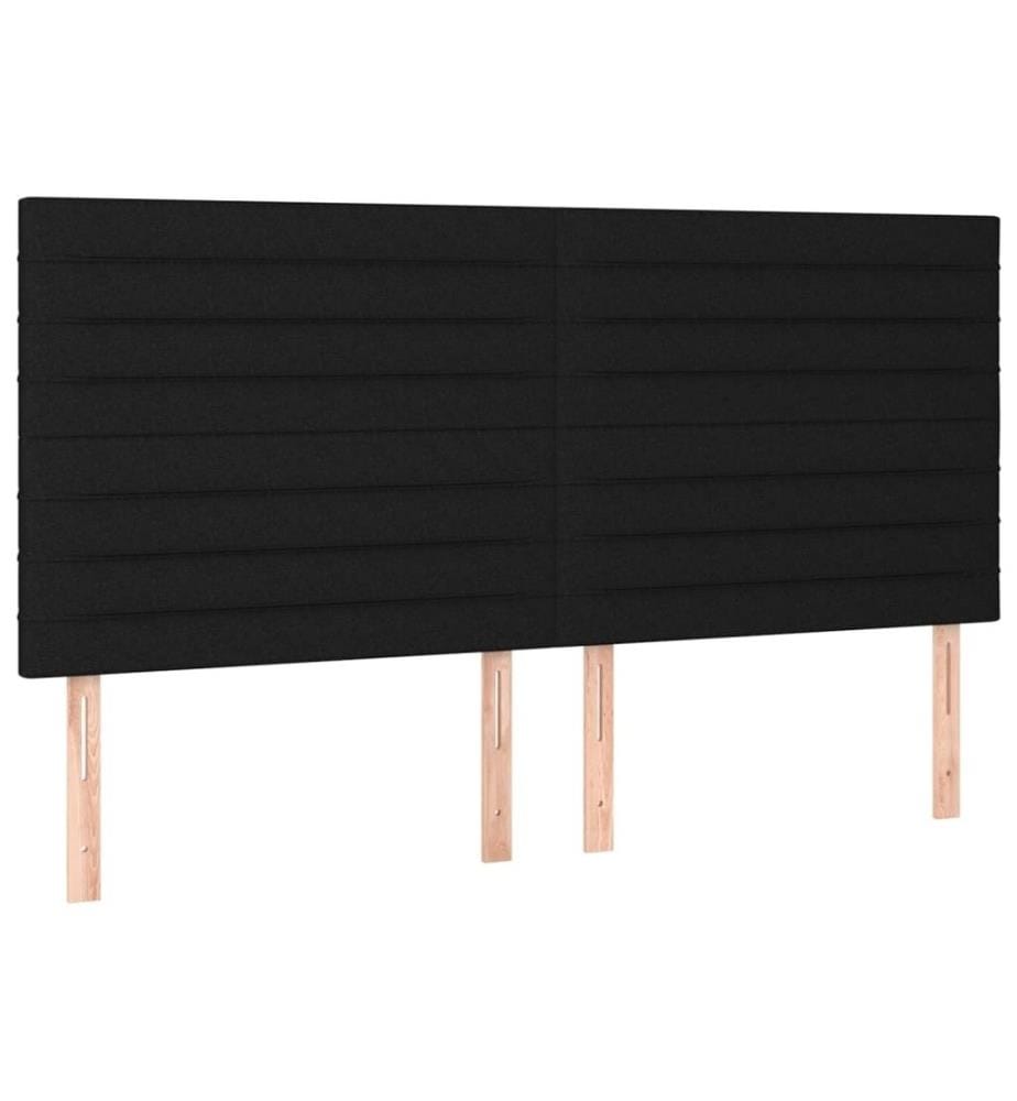 Boxspringbett mit Matratze Schwarz 180x200 cm Stoff