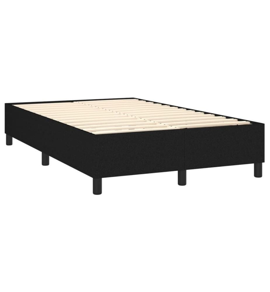 Boxspringbett mit Matratze Schwarz 120x200 cm Stoff
