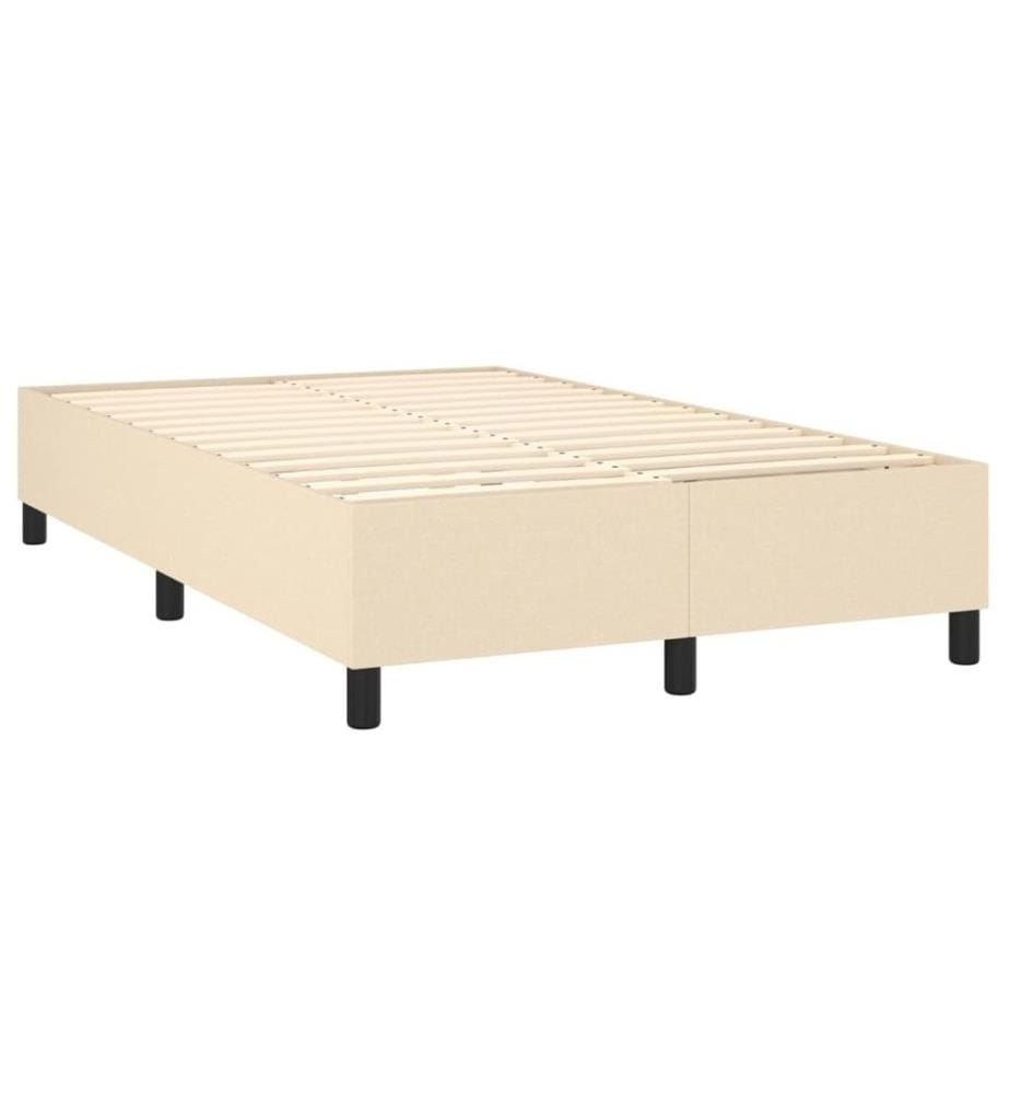 Boxspringbett mit Matratze & LED Creme 120x200 cm Stoff