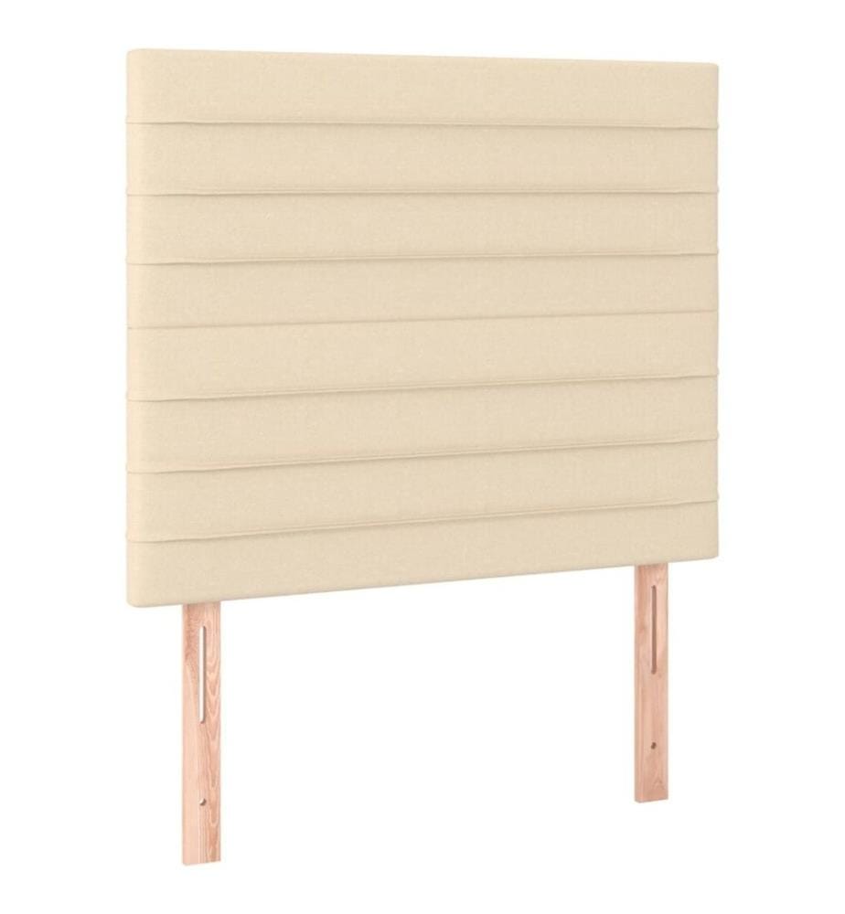 Boxspringbett mit Matratze Creme 120x200 cm Stoff