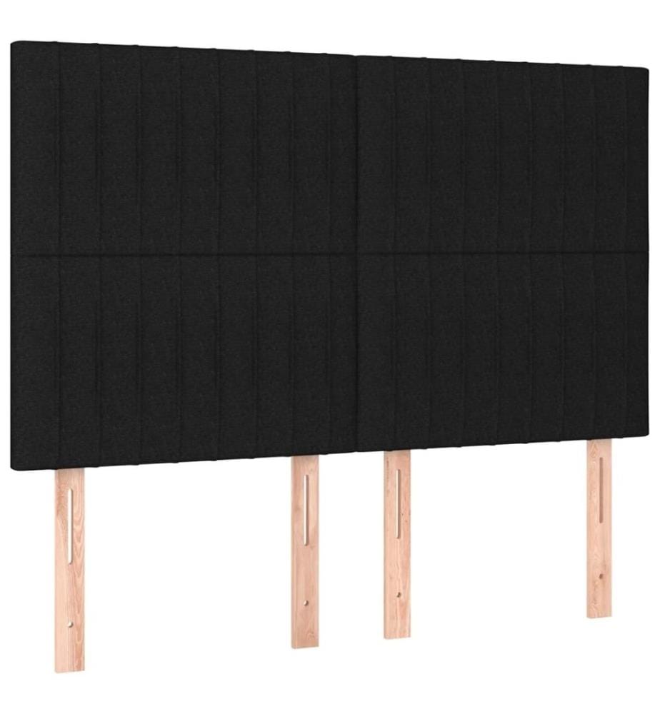 Boxspringbett mit Matratze Schwarz 140x200 cm Stoff