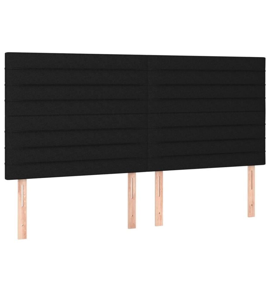 Boxspringbett mit Matratze Schwarz 160x200 cm Stoff