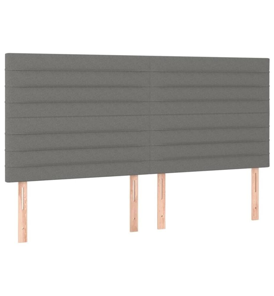 Boxspringbett mit Matratze Dunkelgrau 180x200 cm Stoff