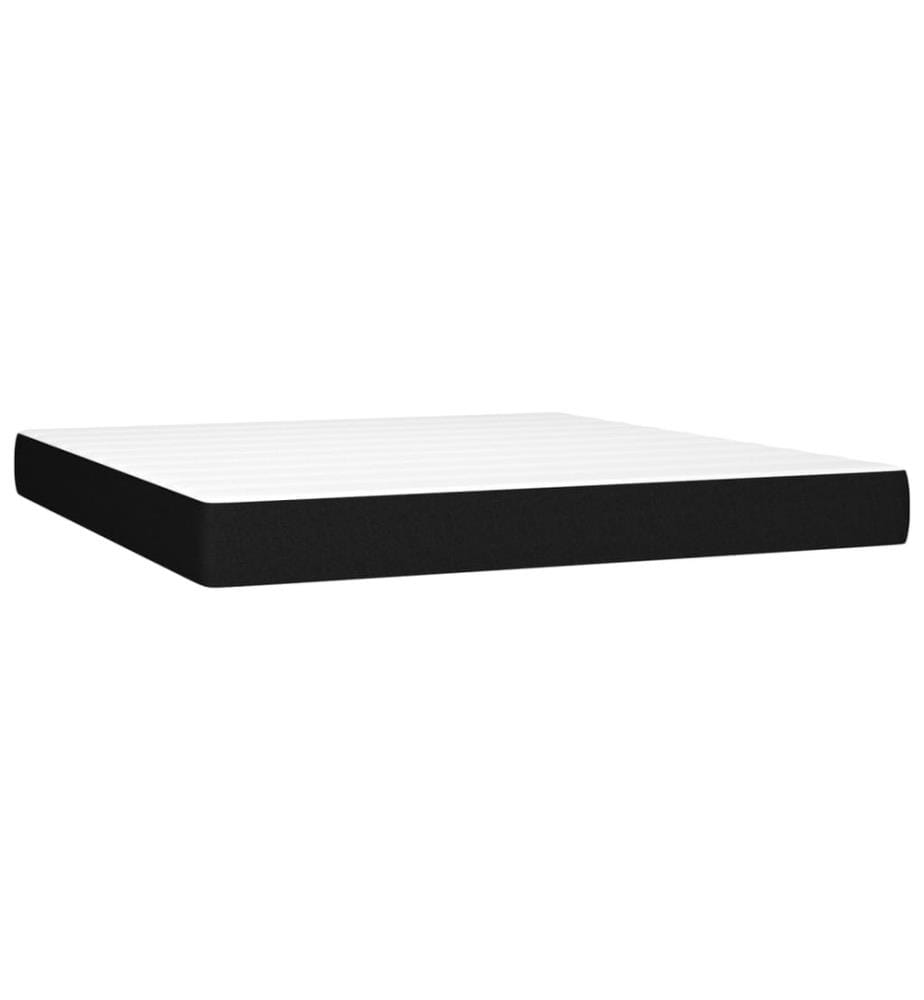 Boxspringbett mit Matratze Schwarz 160x200 cm Stoff