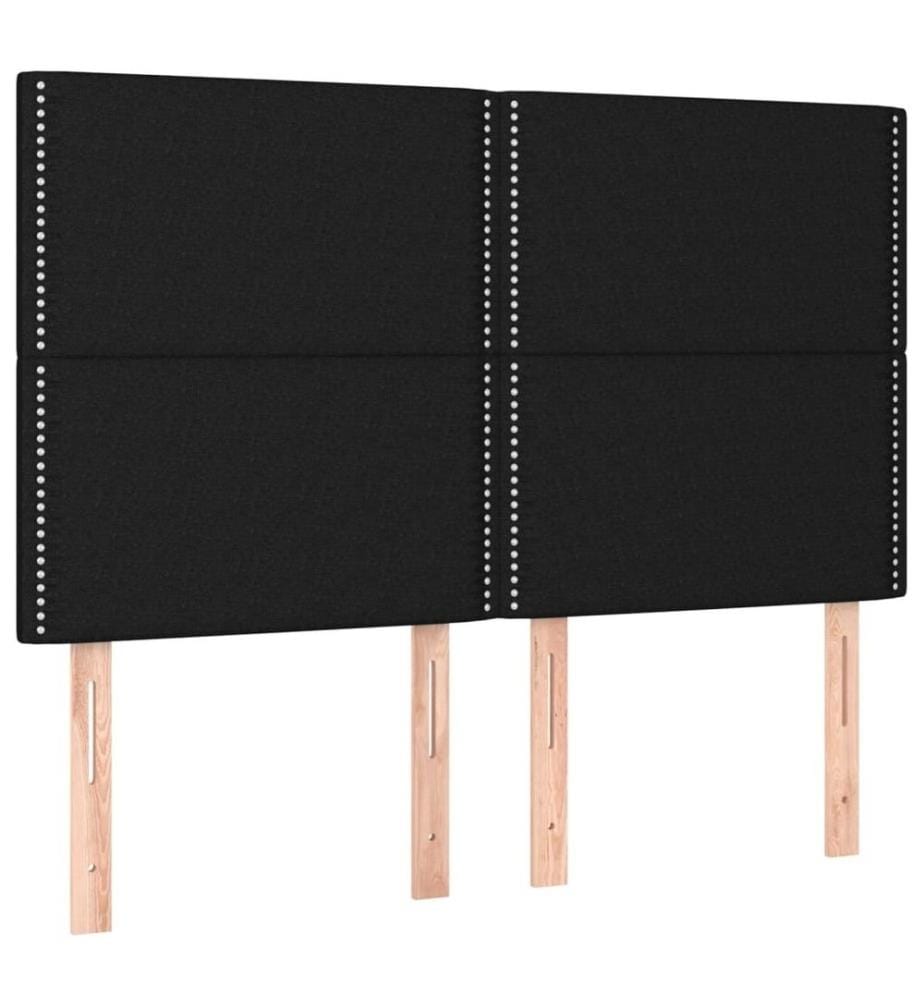 Boxspringbett mit Matratze Schwarz 140x190 cm Stoff