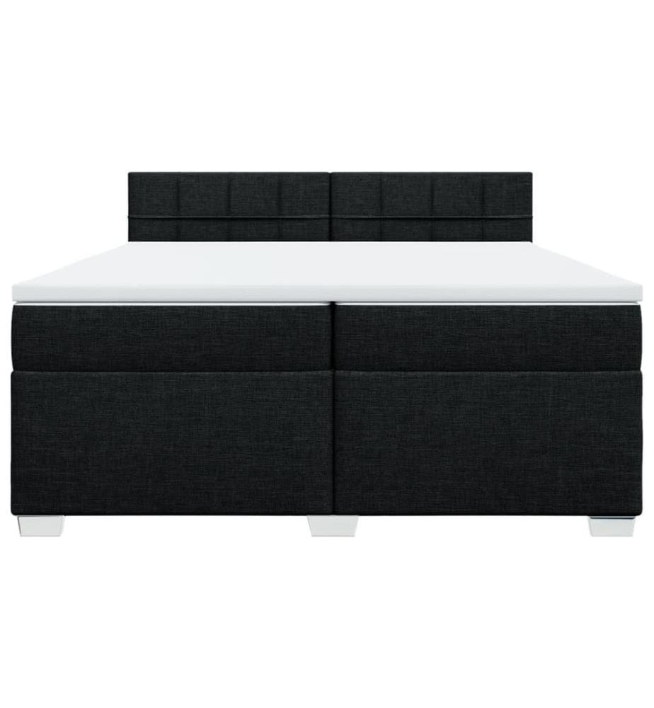 Boxspringbett mit Matratze Schwarz 200x200 cm Stoff