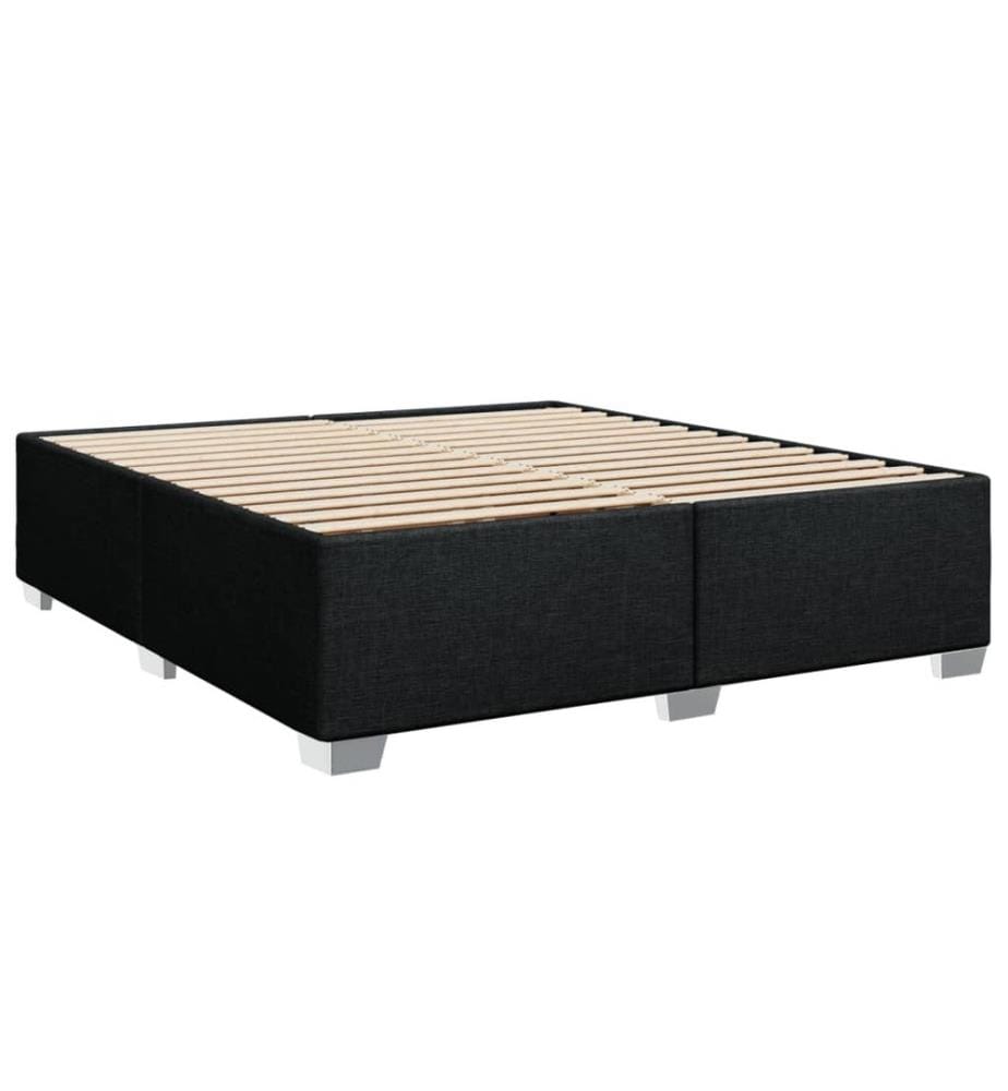 Boxspringbett mit Matratze Schwarz 200x200 cm Stoff