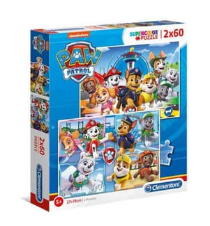 CLEMENTONI -  Puzzle Paw Patrol 2x60 teilig, 2 verschiedene Motive