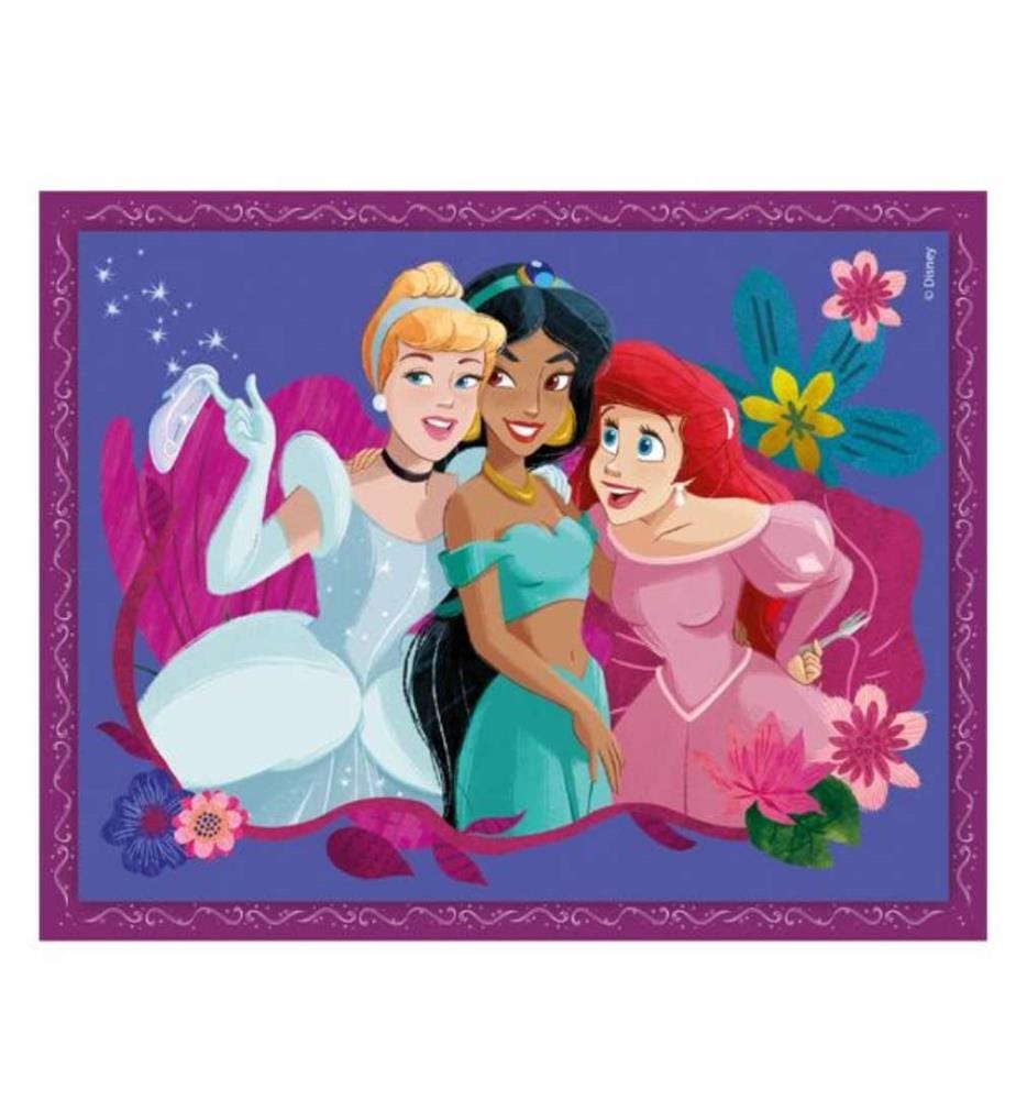 CLEMENTONI -  Puzzle Princess 4in1,  4 differentes Motifs, 19x14cm