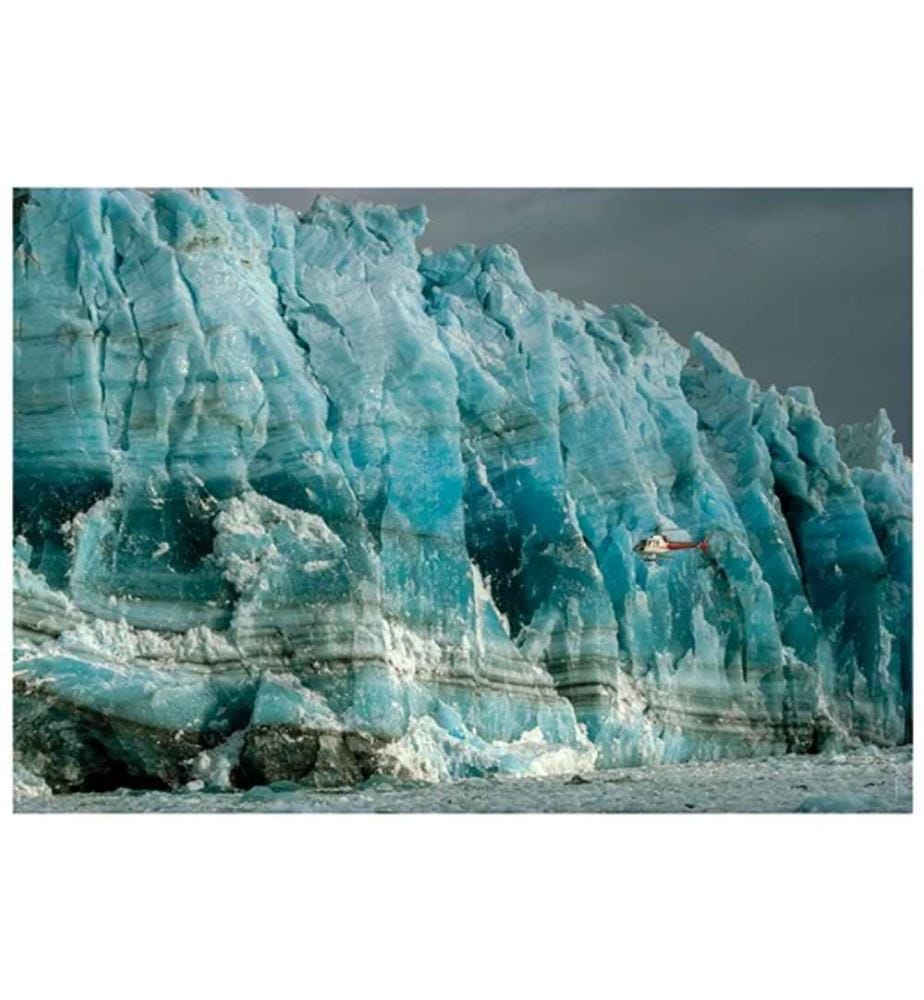 CLEMENTONI -  Puzzle Hélicoptère survole le glacier Hubbard 1000 pièces,  National Geographic, 70 x 50 cm