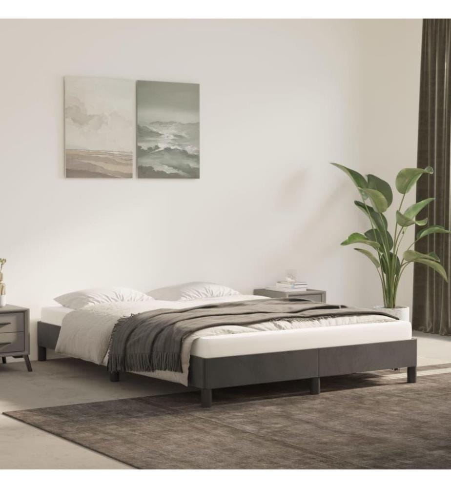 Bettgestell Dunkelgrau 140x190 cm Samt