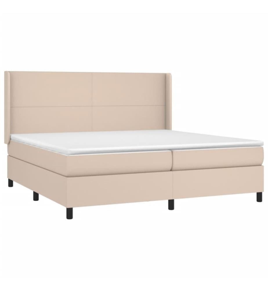 Boxspringbett mit Matratze & LED Cappuccino-Braun 200x200cm