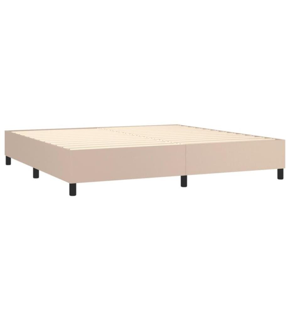 Boxspringbett mit Matratze & LED Cappuccino-Braun 200x200cm