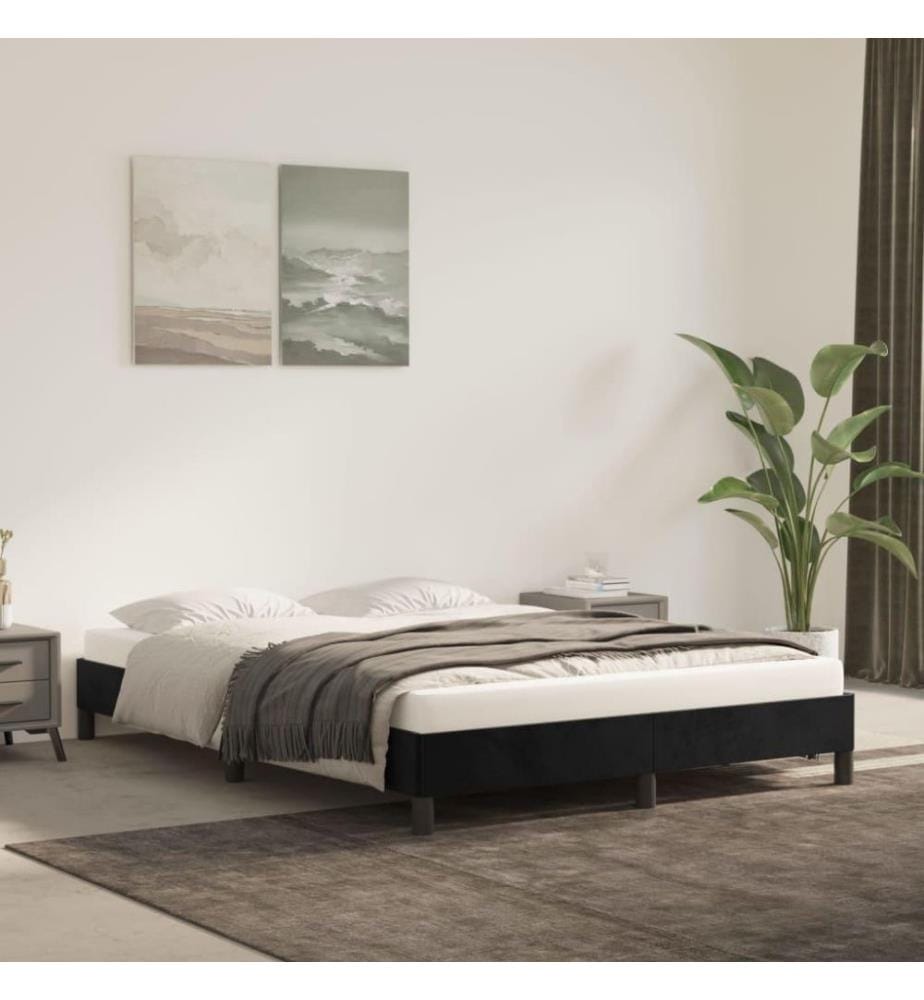 Bettgestell Schwarz 140x190 cm Samt