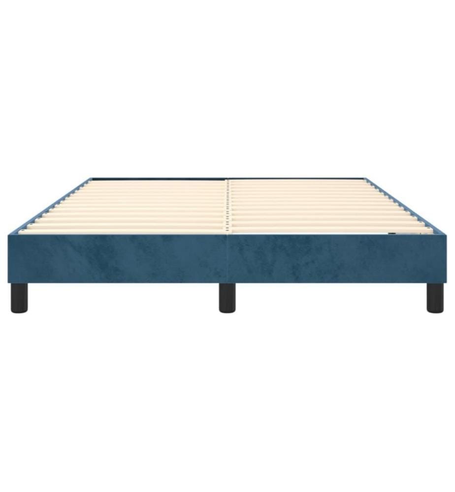 Boxspringbett Dunkelblau 140x200 cm Samt