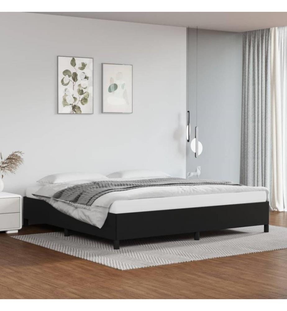 Bettgestell Schwarz 200x200 cm Kunstleder