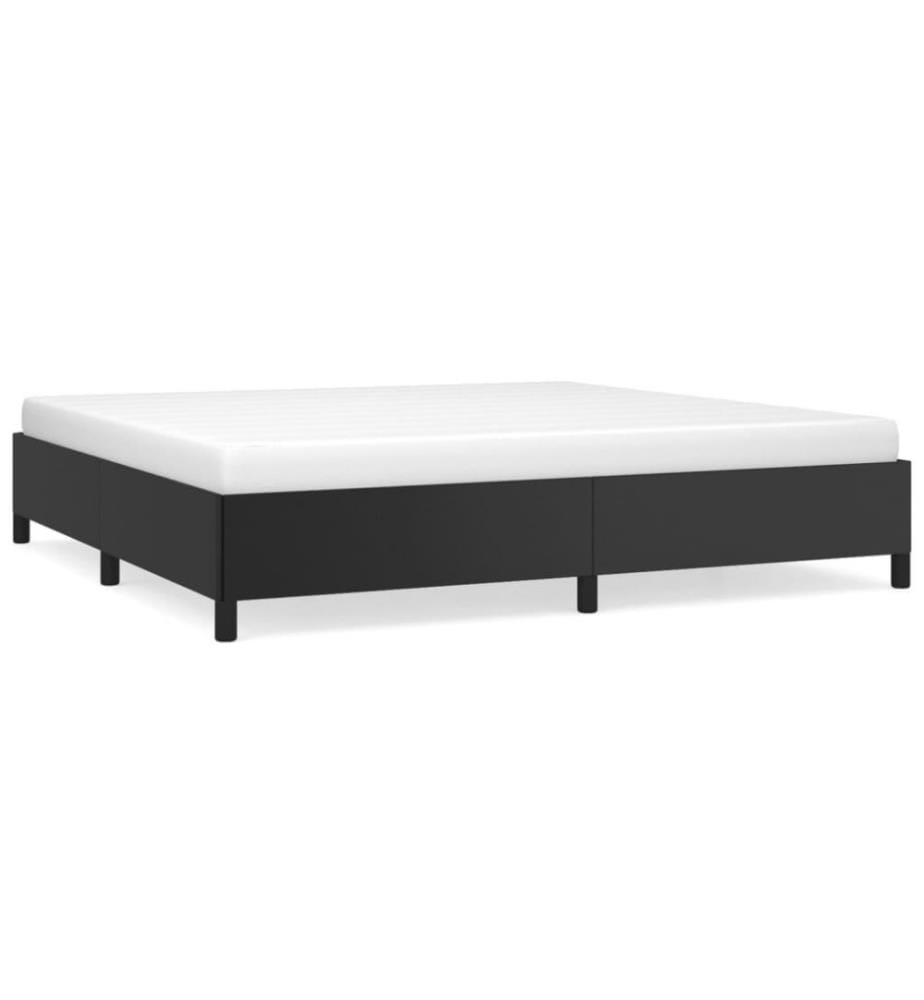Bettgestell Schwarz 200x200 cm Kunstleder