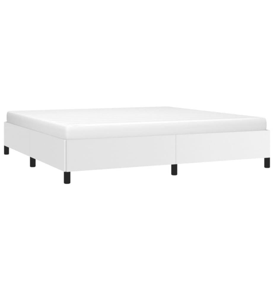 Bettgestell Weiss 200x200 cm Kunstleder