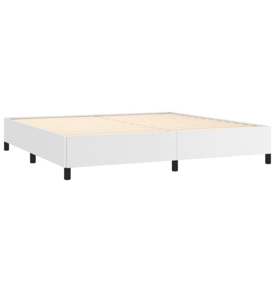 Bettgestell Weiss 200x200 cm Kunstleder