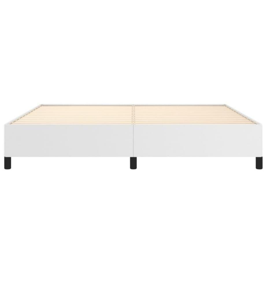 Bettgestell Weiss 200x200 cm Kunstleder