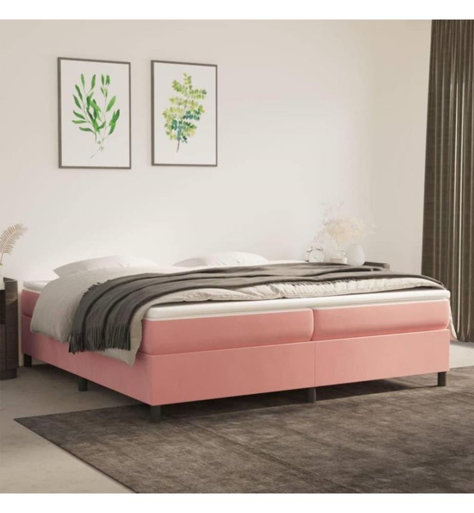 Boxspringbett Rosa 200x200 cm Samt