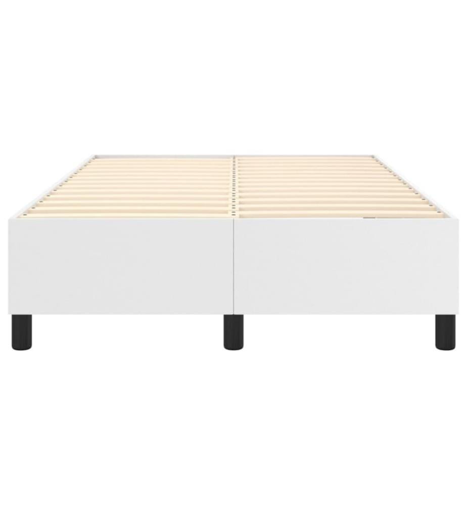 Boxspringbett Weiss 120x200 cm Kunstleder