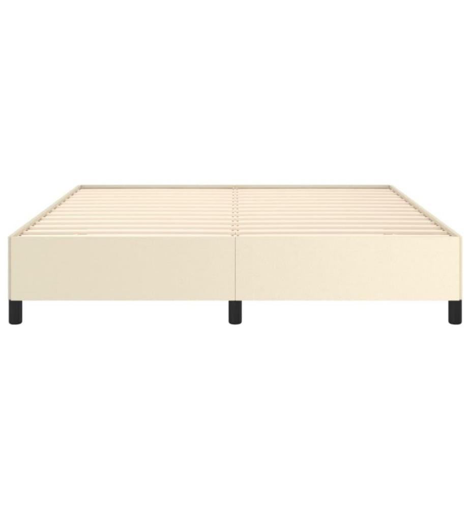 Bettgestell Creme 180x200 cm Kunstleder