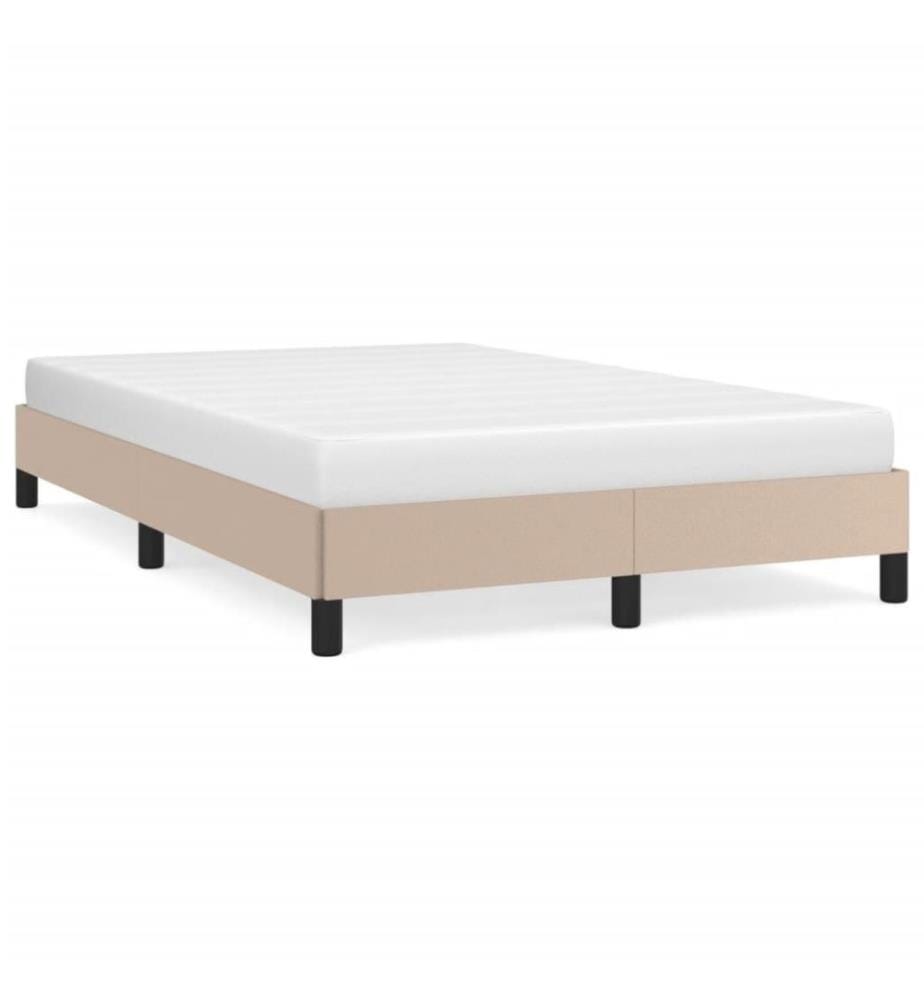 Bettgestell Cappuccino-Braun 120x200 cm Kunstleder