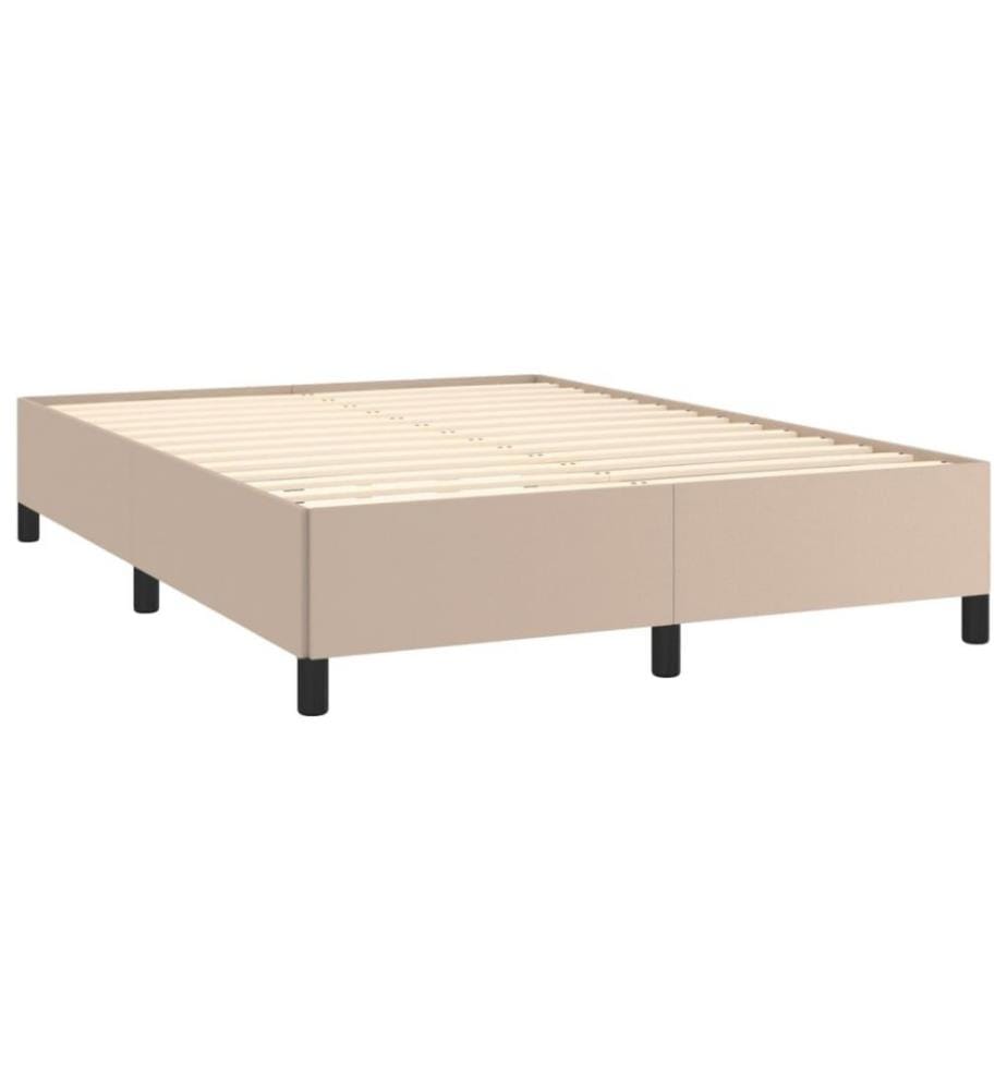Bettgestell Cappuccino-Braun 140x200 cm Kunstleder