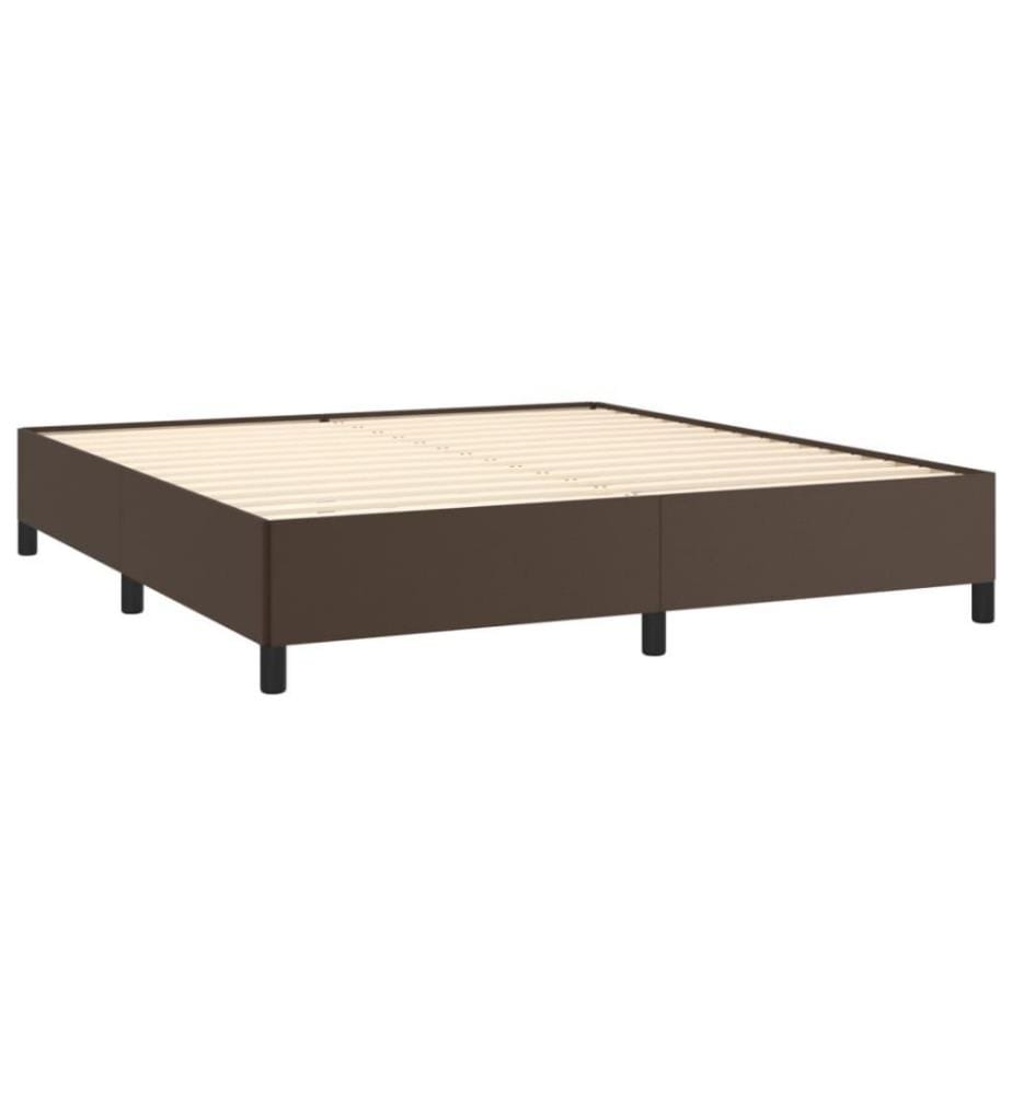 Bettgestell Braun 160x200 cm Kunstleder