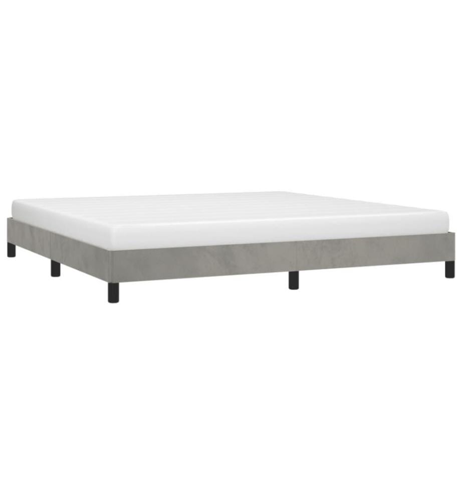 Bettgestell Hellgrau 200x200 cm Samt