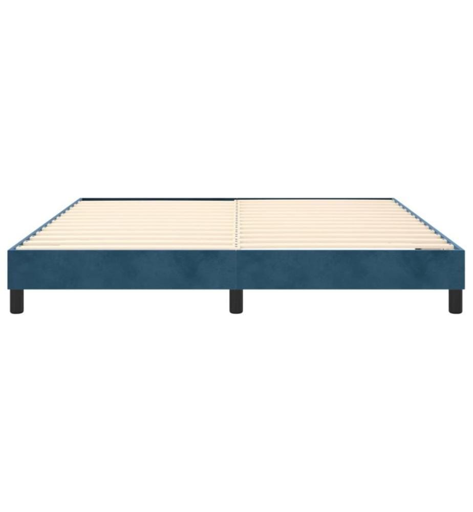 Boxspringbett Dunkelblau 180x200 cm Samt