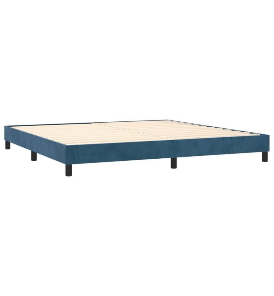 Boxspringbett Dunkelblau 200x200 cm Samt