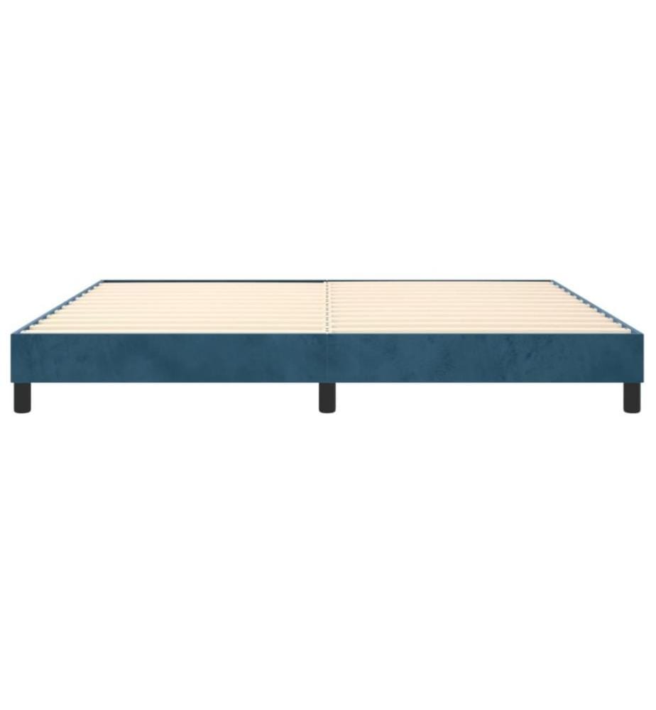 Boxspringbett Dunkelblau 200x200 cm Samt