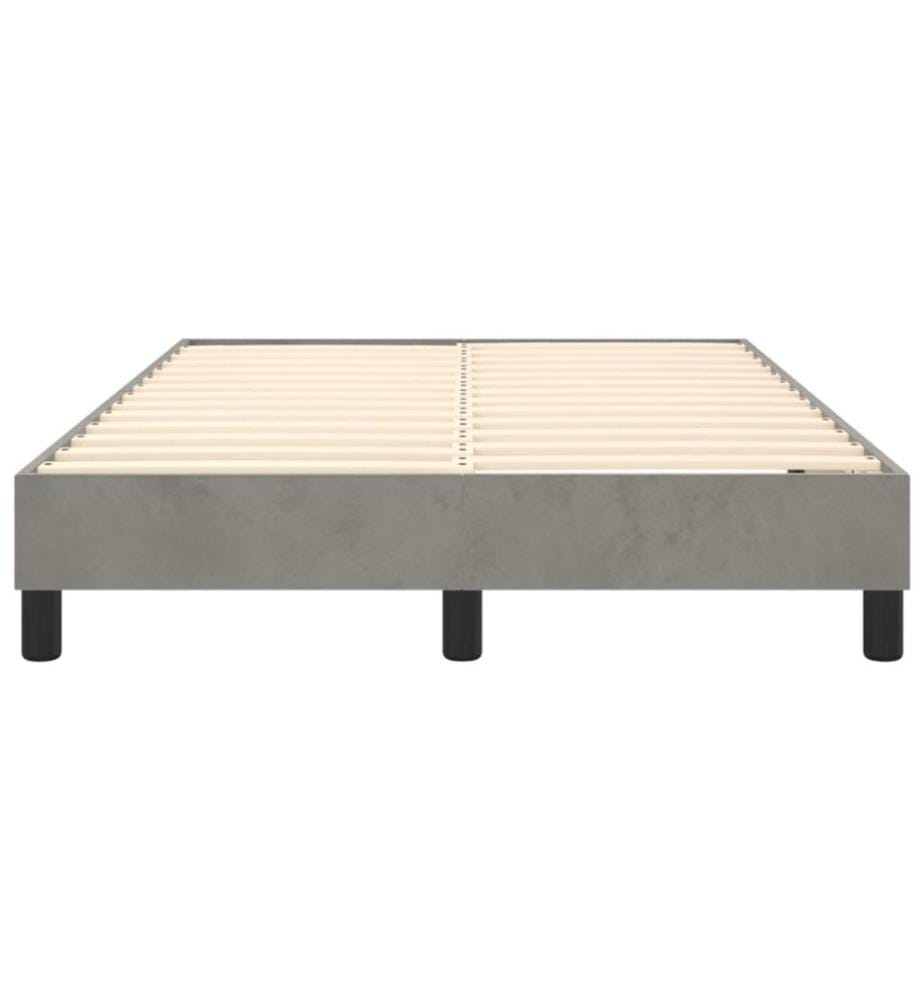 Boxspringbett Hellgrau 120x200 cm Samt