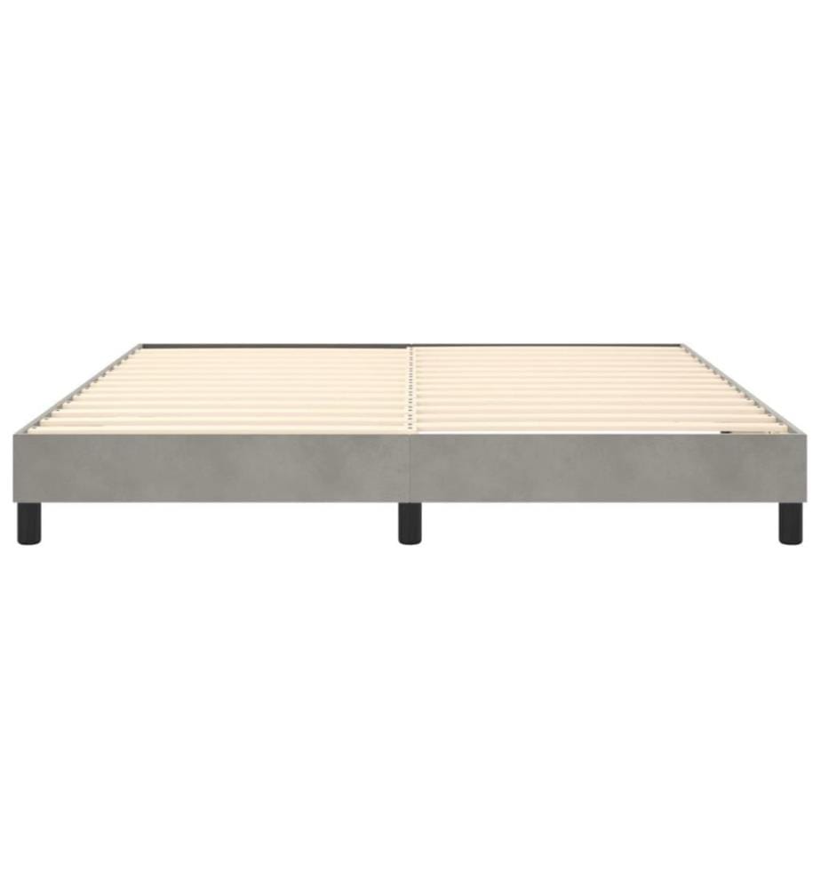 Boxspringbett Hellgrau 160x200 cm Samt