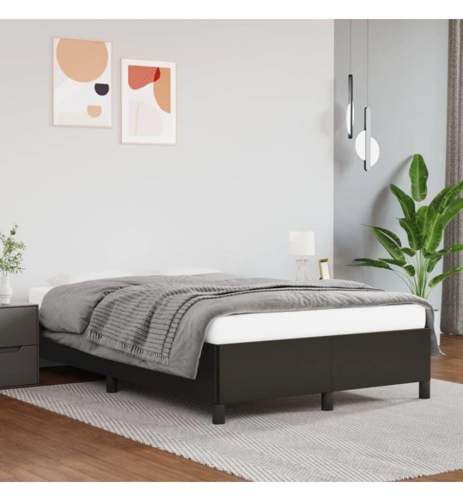 Bettgestell Schwarz 120x200 cm Kunstleder