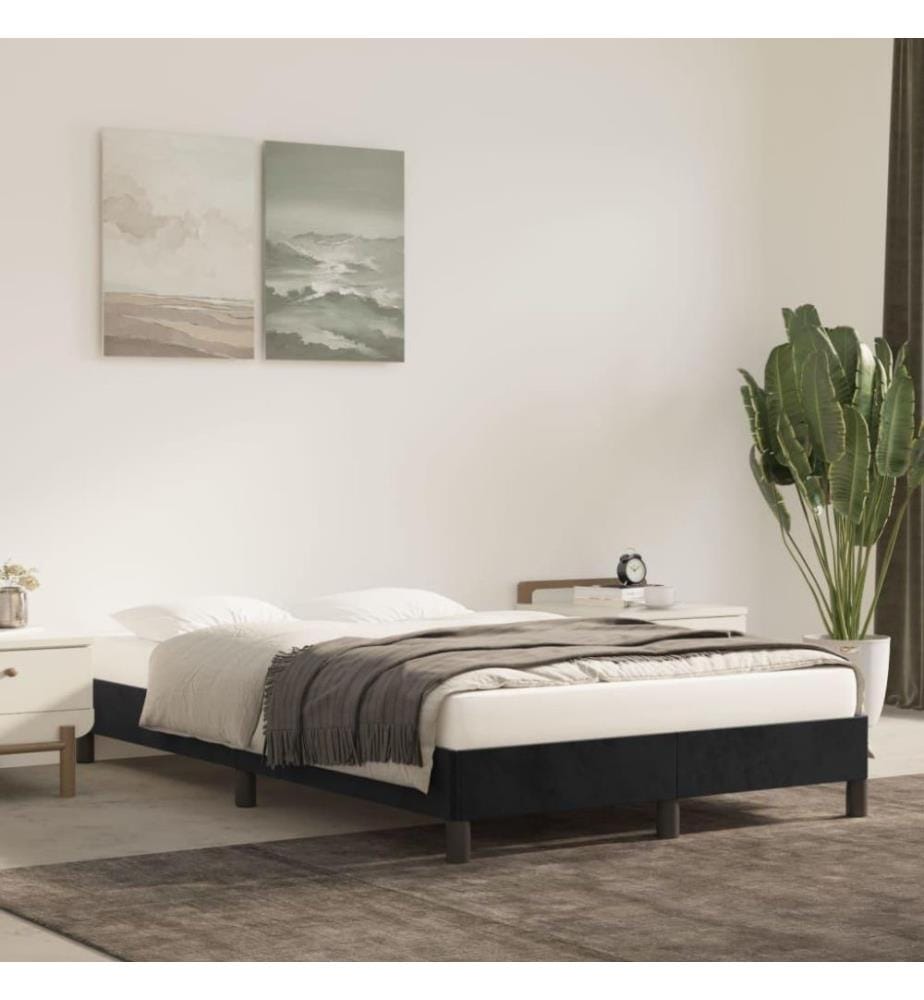 Cadre de lit Noir 120x200 cm Velours