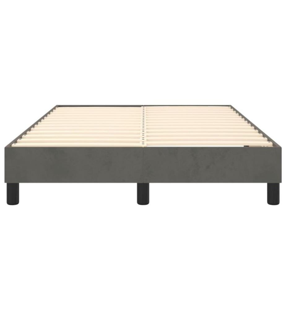 Boxspringbett Dunkelgrau 120x200 cm Samt