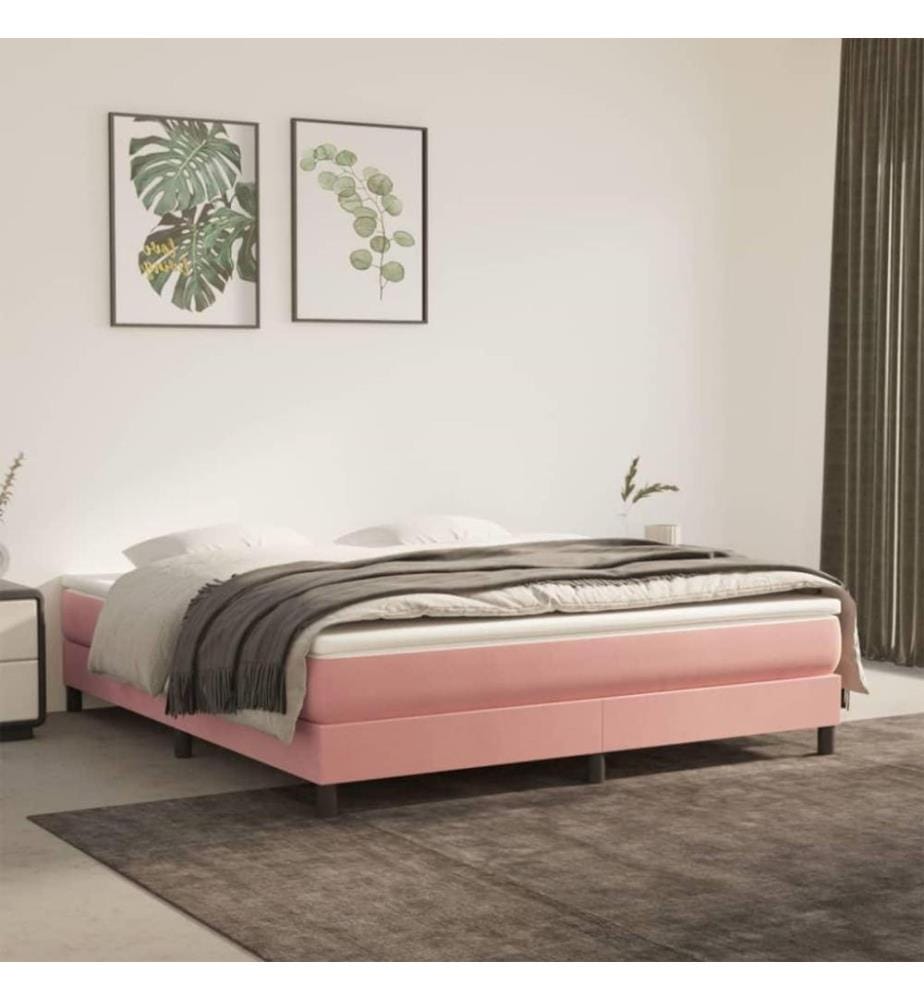 Sommier à ressorts de lit Rose 160x200 cm Velours