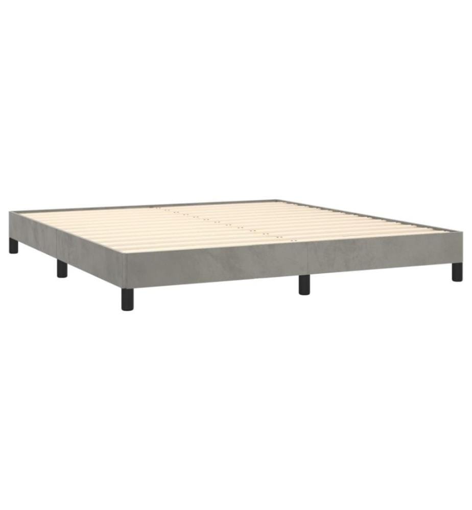 Bettgestell Hellgrau 180x200 cm Samt
